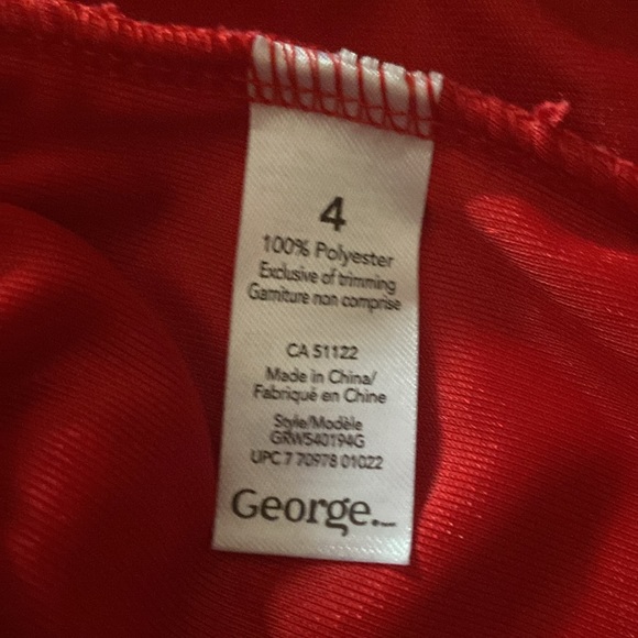 BEAUTIFUL RED DRESS by GEORGE SIZE 4 - Picture 5 of 5